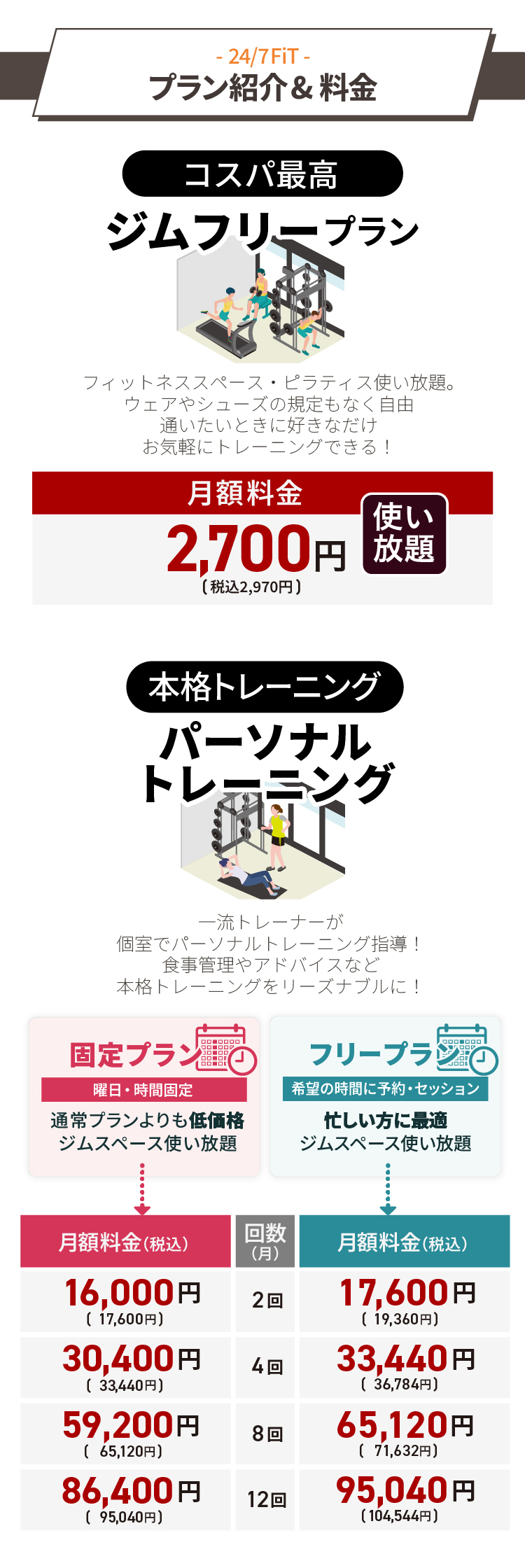 プラン紹介＆料金／ご提供プランを全体的に見直し、よりご利用しやすいコースで新登場！この機会にぜひ入会をご検討ください！